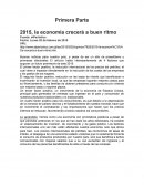 Noticias Económicas. 2015, la economía crecerá a buen ritmo Fuente: elPeriódic