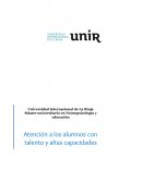 Atención a los alumnos con talento y altas capacidades