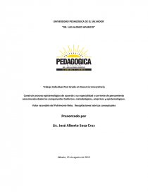 Construir proceso epistemológico de acuerdo a su especialidad. Página 1