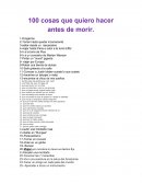 100 cosas que quiero hacer antes de morir