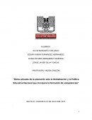 Retos actuales de la educación ante la Globalización y la Política Educativa Nacional que incorpora la formación de competencias