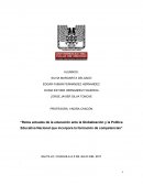 “Retos actuales de la educación ante la Globalización y la Política Educativa Nacional que incorpora la formación de competencias”