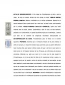 Acta de Requerimiento determinacion
