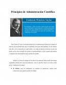 Principios de Administración Científica. Frederick Taylor