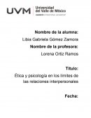 Ética y psicología en los límites de las relaciones interpersonales