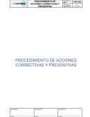 PROCEDIMIENTO DE ACCIONES CORRECTIVAS Y PREVENTIVAS