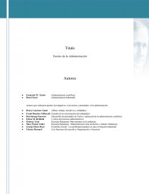 Teorias de La Administración. Página 1