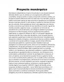 Proyecto de nacion Proyecto monárquico