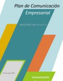 Plan de Comunicación Empresarial INDÚSTRIAS J&G S.A. de C.V.