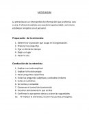 Analisis sistemico. La Entrevista