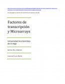 FACTORES DE TRANSCRIPCION Y MICROARRAY