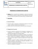 PROGRAMA DE CONSERVACION AUDITIVA