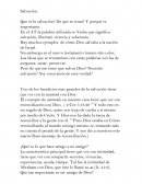 Salvación. Que es la salvación? De que se trata? Y porque es importante