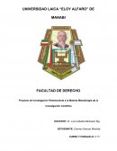 METODOLOGIA DE LA INVESTGACION PROYECTO