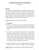 HISTORIA EVOLUTIVA DE LA BOTÁNICA