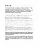 Tarea acerca de El bullying.