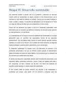 Bloque IV: Desarrollo sustentable