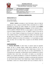SENTENCIA CONDENATORIA RESOLUCION No 23. Página 1