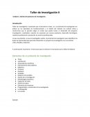 Taller de Investigación II Unidad 1. Análisis del protocolo de investigación