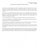 Importancia de la lectura Escrito sobre la importancia de la lectura.