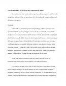 Describir la influencia del aprendizaje en el comportamiento humano.