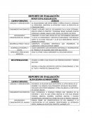 Reportes de evaluación
