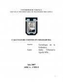 Procesos de soldadura Sistema de Costeo por Clasificación Funcional