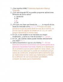 Examen de evaluación de conocimientos C# & XAML. Página 1