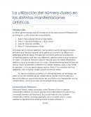 La utilización del número áureo en las distintas manifestaciones artísticas