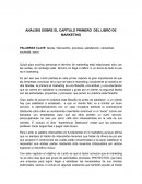 Reflexión sobre el primer capítulo de marketing del autor lamb