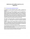 Aplicaciones del análisis numerico