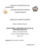Ensayo sobre habilidaes directivas