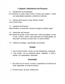 Delimitación del Proyecto. Página 1