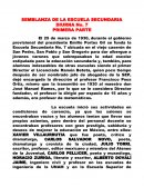 Semblanza de la Escuela Diurna número 7 Turno Vespertino Primera Parte