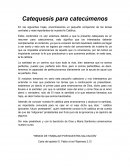 Catequesis para catecúmenos