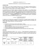 Preparación de disoluciones” y “Ley de la conservación de la materia