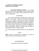 Escrito por falta de pago pension