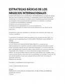 ESTRATEGIAS BÁSICAS DE LOS NEGOCIOS INTERNACIONALES