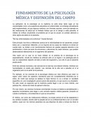 FUNDAMENTOS DE LA PSICOLOGÍA MÉDICA Y DEFINICIÓN DEL CAMPO