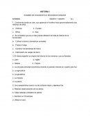 HISTORIA I EXAMEN DE DIAGNOSTICO SEGUNDOS GRADOS