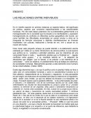 RELACIONES ENTRE INDIVIDUOS ENSAYO