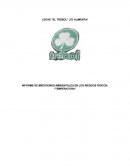 INFORME DE MEDICIONES AMBIENTALES EN LOS RIESGOS FÍSICOS: “TEMPERATURA”