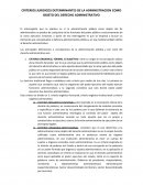 CRITERIOS JURIDICOS DETERMINANTES DE LA ADMINISTRACION COMO OBJETO DEL DERECHO ADMINISTRATIVO