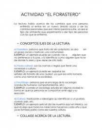 EL FORASTERO. Página 1