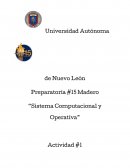 Preparatoria #15 Madero “Sistema Computacional y Operativa”