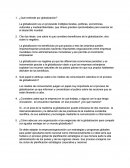 ¿Qué entiende por globalización?