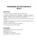 PROGRAMA DE ARTE INFANTIL 2015-1