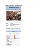Guerras de independencia hispanoamericanas. Independencia de Colombia