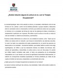 La Terapia Ocupacional y su Relacion con la Cultura