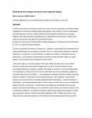 AL nueva Enseñanza de la lengua Vernácula como segunda lengua